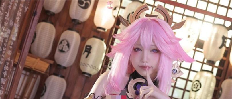 水淼Aqua八重神子cos作品，比凝光还好看